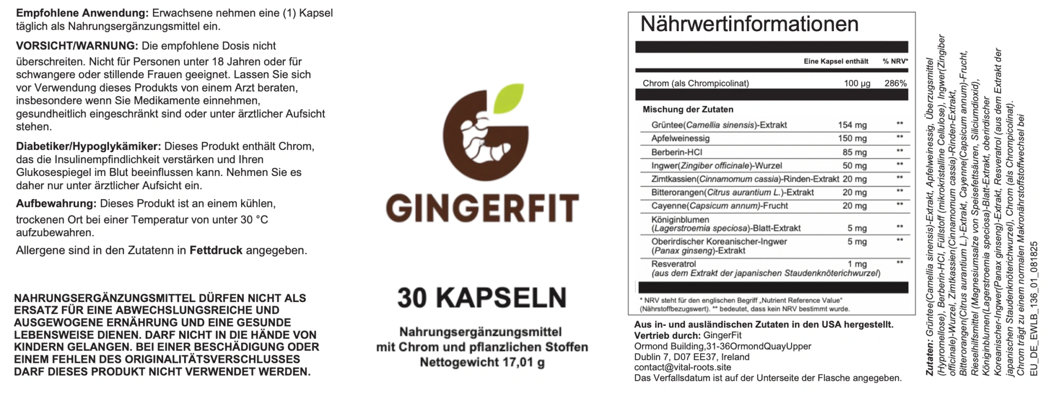 GingerFit FDA Approved